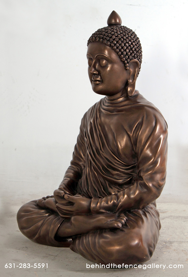Divine Buddha Statue in Bronze Finish - Click Image to Close