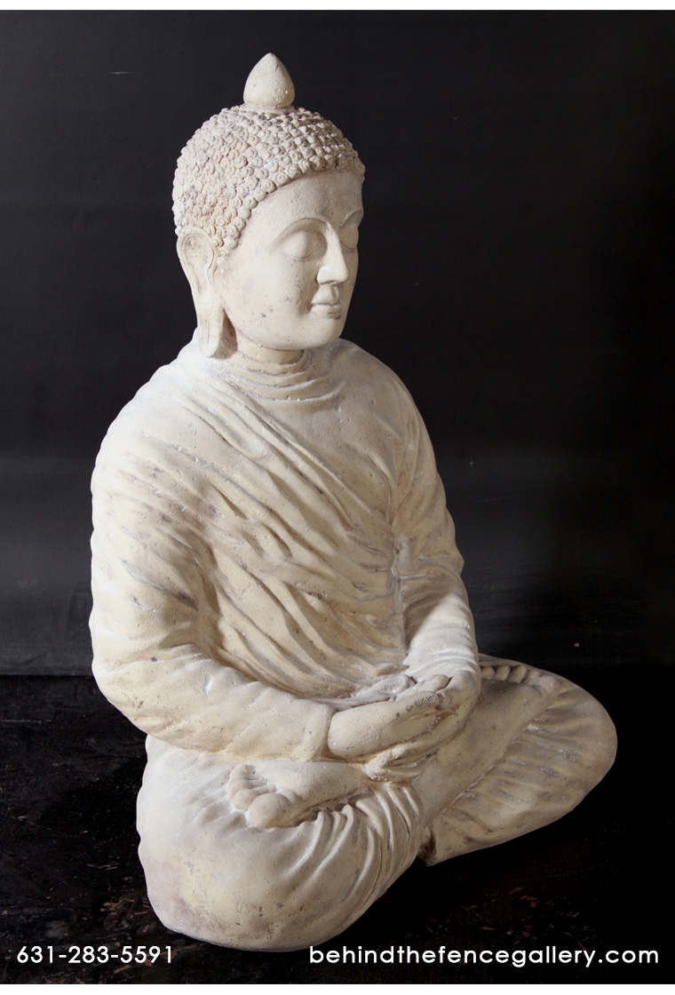 Divine Buddha Statue in Roman Stone Finish - Click Image to Close