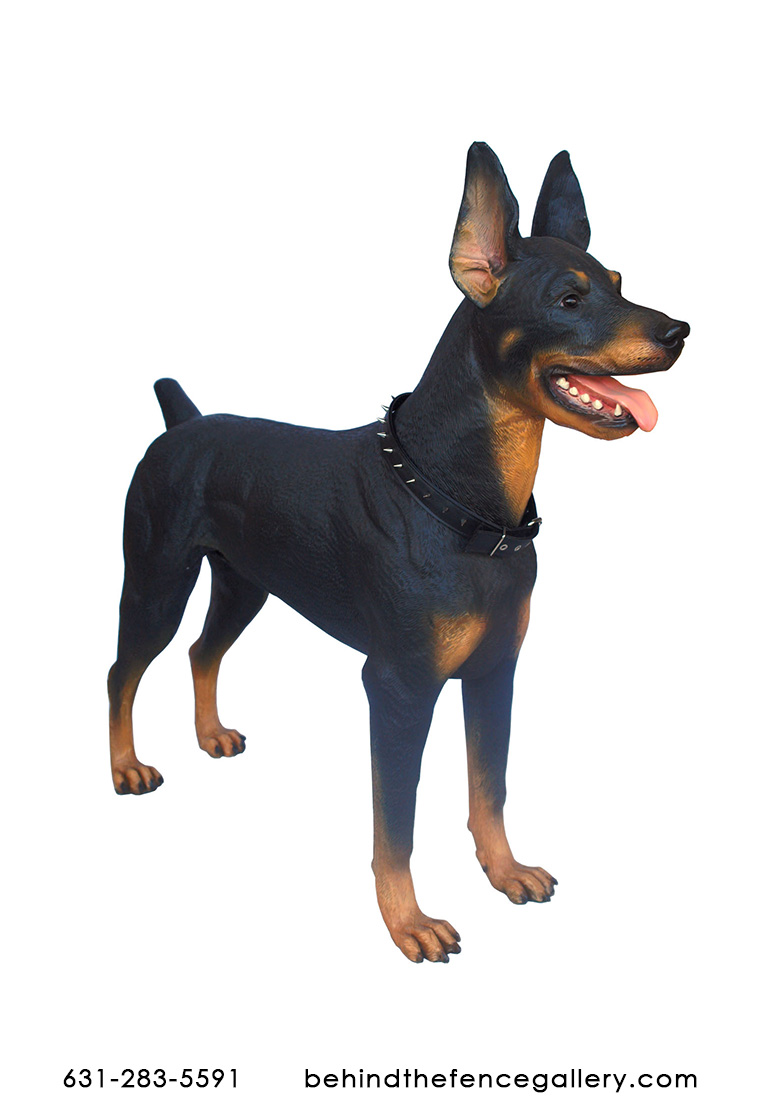 Doberman Dog Statue - 3 ft. - Click Image to Close