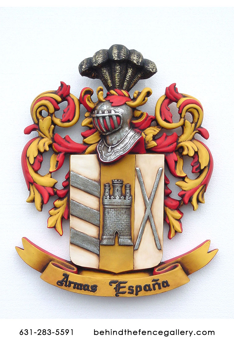 Coat of Arms Espana Statue - Click Image to Close