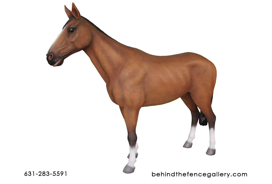 Brown Horse Statue - Click Image to Close