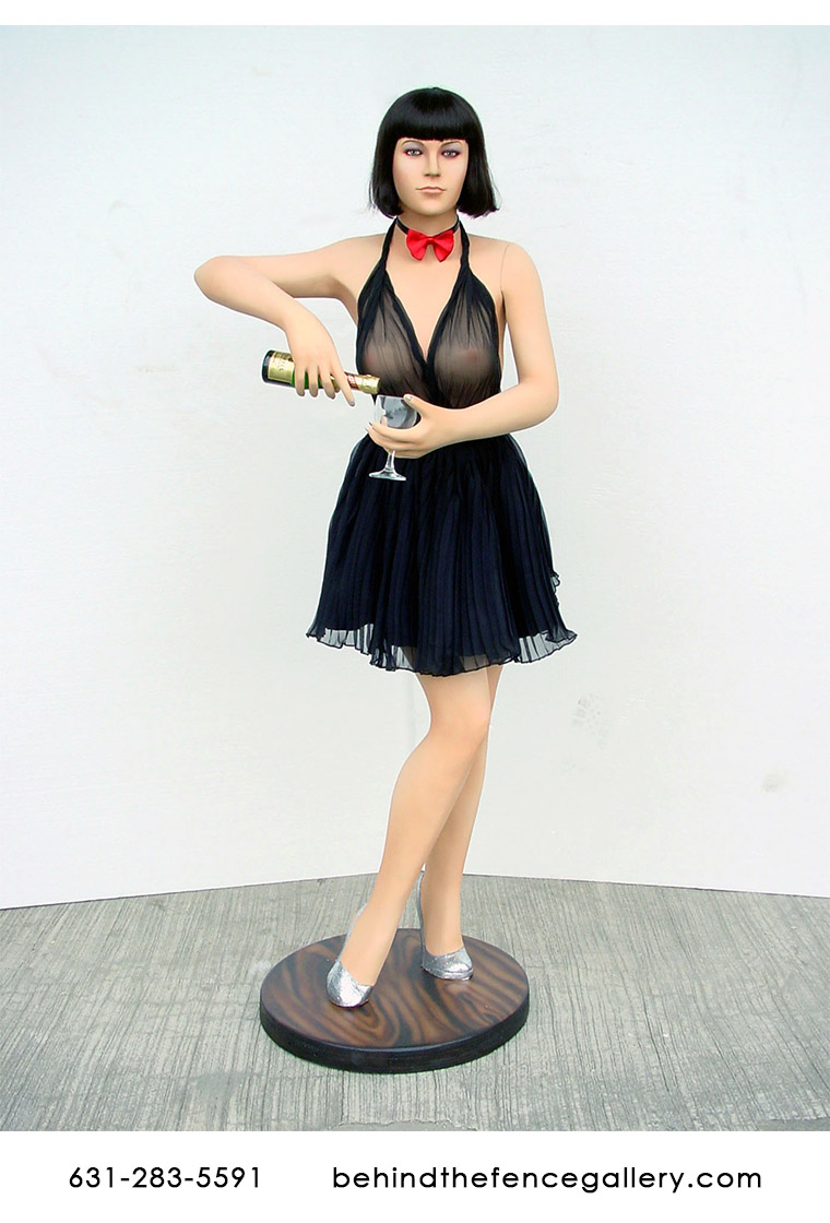 Woman Bartender Statue - Click Image to Close