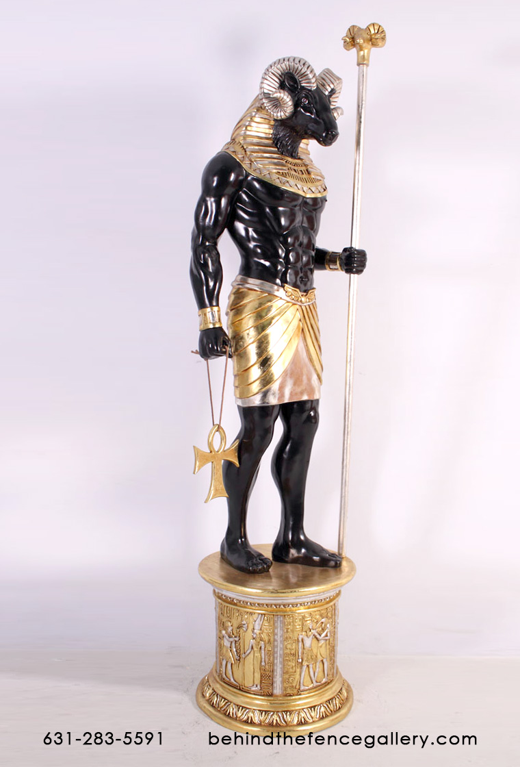 Khnum 6ft. Statue with Base - Click Image to Close