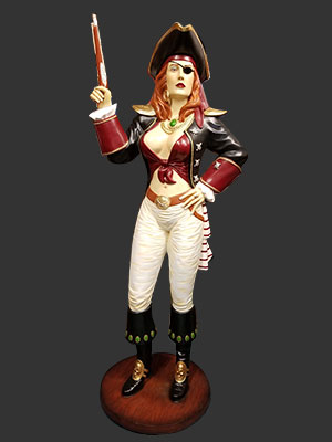 Female Pirate with Gun - Click Image to Close