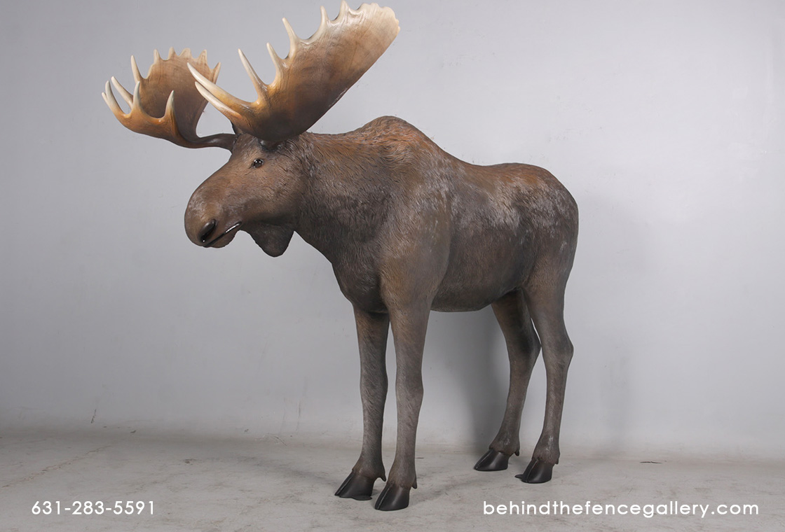 Life Size Moose Statue - Click Image to Close