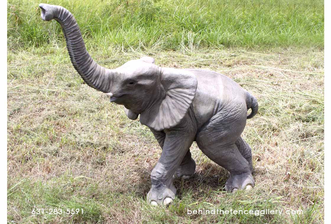 Walking Baby Elephant Statue - Click Image to Close