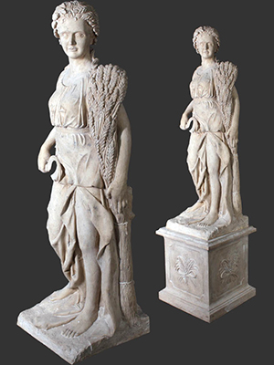 Four Seasons - Lady Summer Statue With Base - Click Image to Close