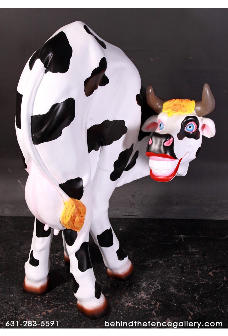 Comic Cow Statue Funny Farm Animal Prop - Click Image to Close