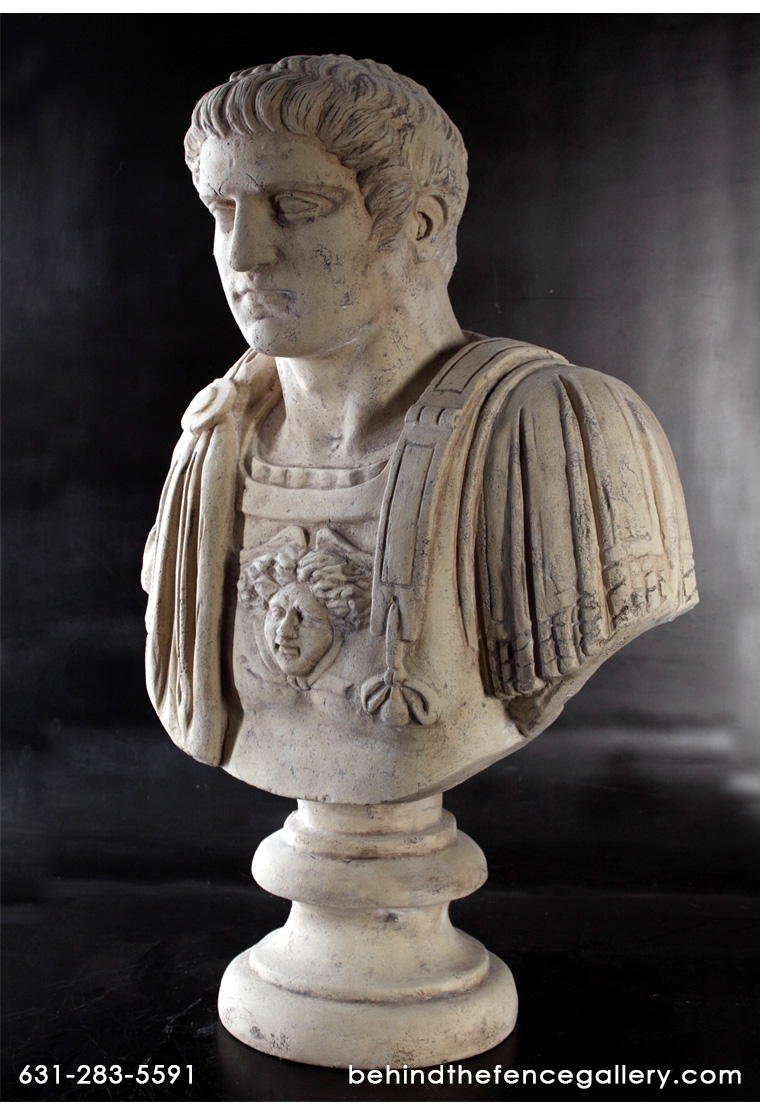 Gladiator Bust Statue - Click Image to Close