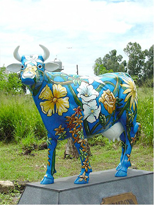 Hawaiian / Flower Cow (with or without Horns)