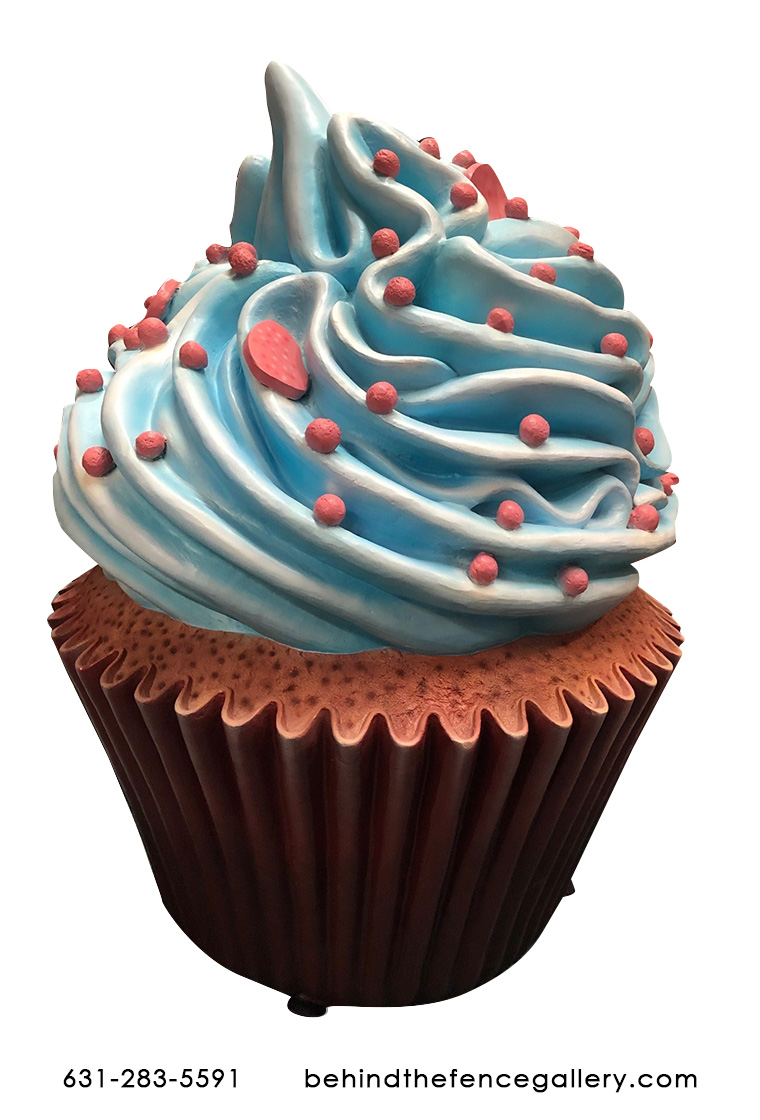 Giant Blue Icing Cupcake - Click Image to Close