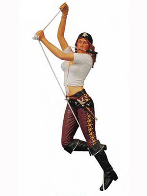 Lady Pirate on a Rope 6 ft. - Click Image to Close