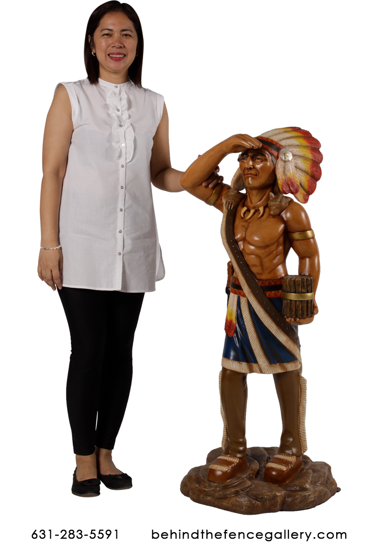 4 ft. Tobacco Store Indian Chief Statue - Click Image to Close