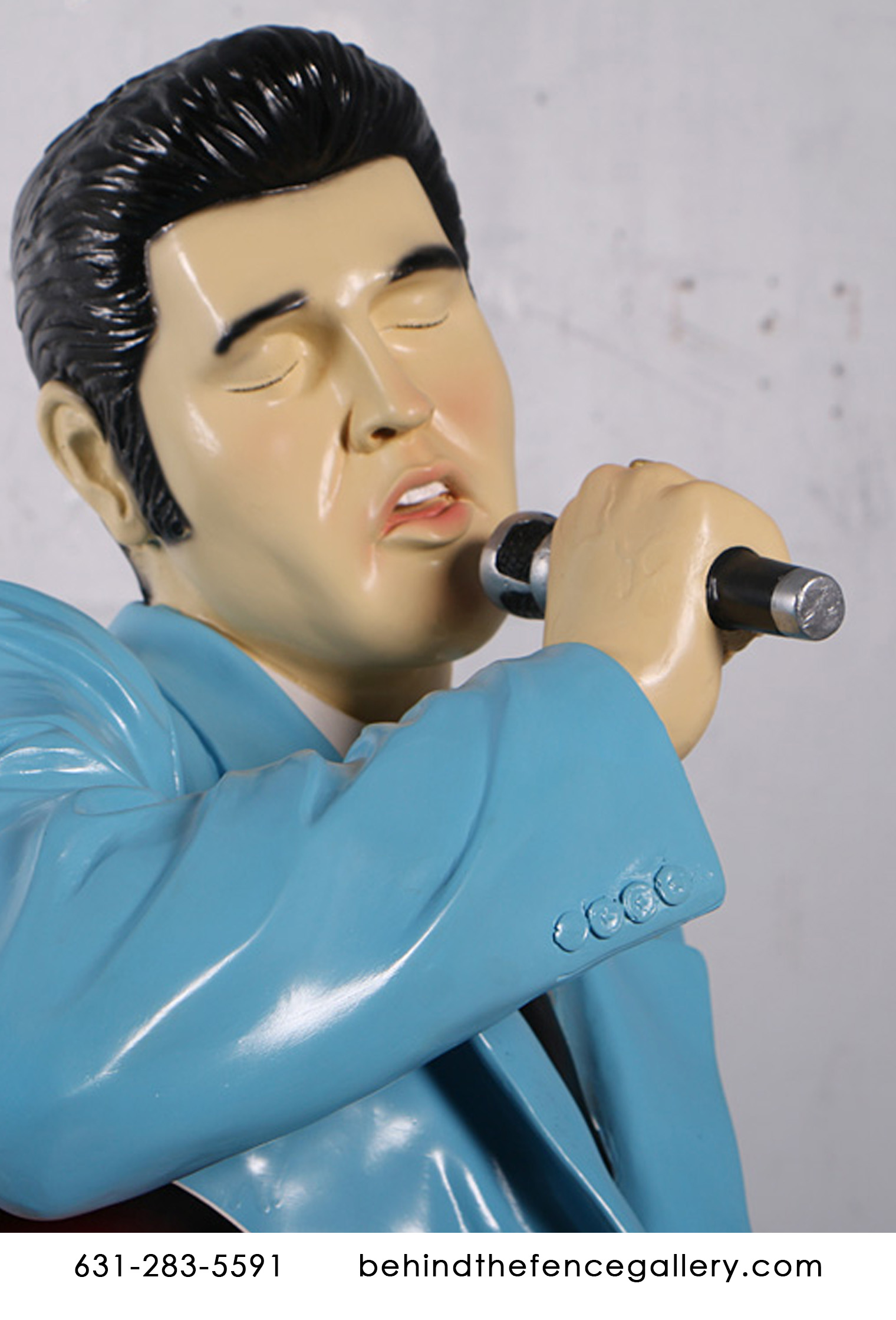 Elvis Singing With Guitar Statue - Click Image to Close