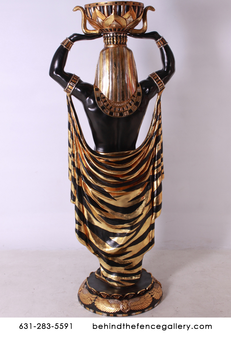 Egyptian Male Plant Pot Holder Life Size Statue - Click Image to Close