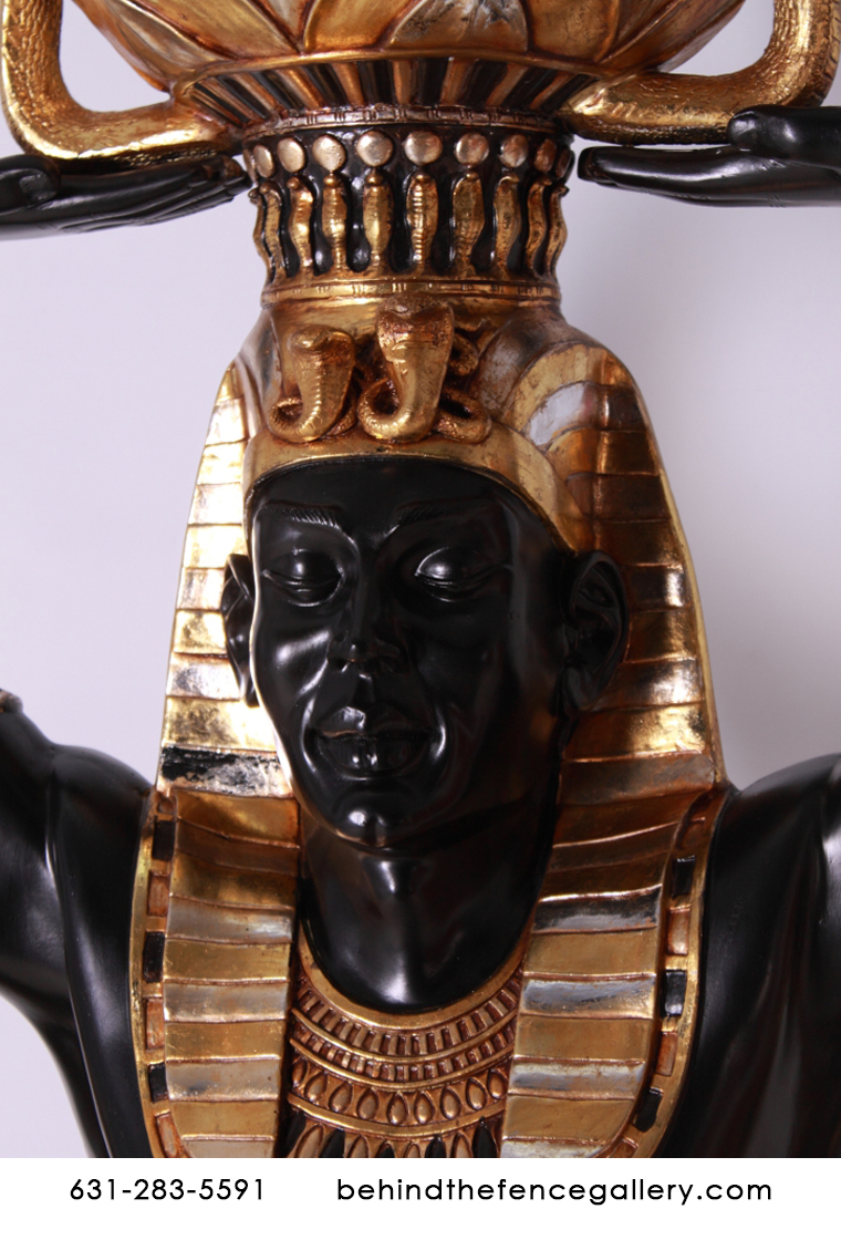 Egyptian Male Plant Pot Holder Life Size Statue - Click Image to Close