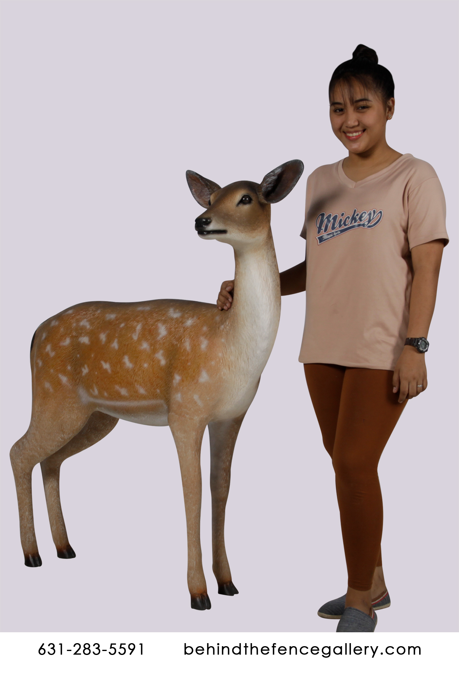 Deer White Tail Doe Statue Forest Animal Theme Prop - Click Image to Close