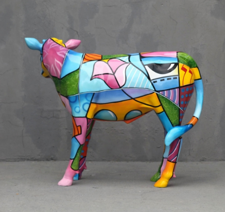 Life Size Pop Art Cow Calf - Click Image to Close