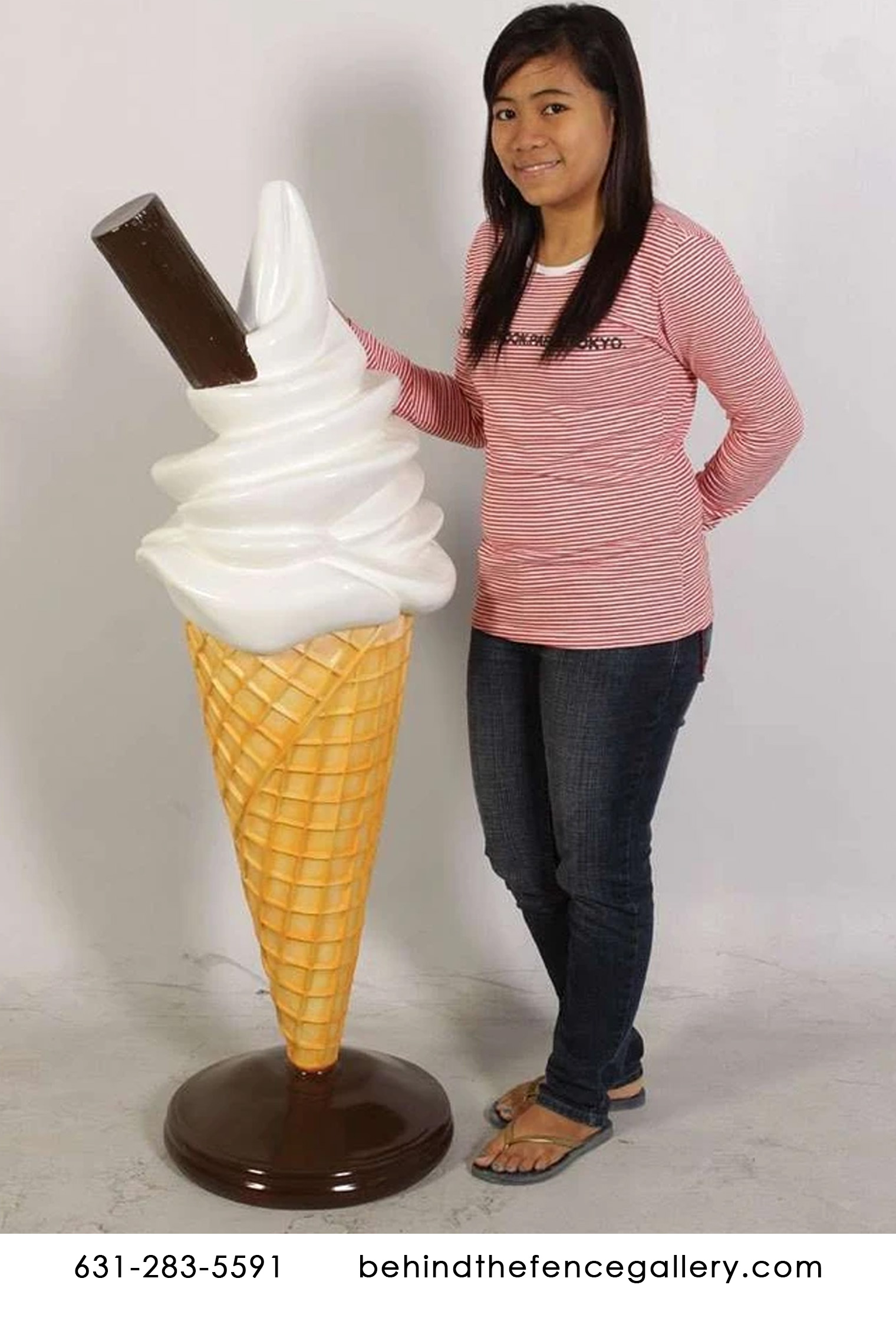 Soft Ice Cream Cone Statue - Click Image to Close