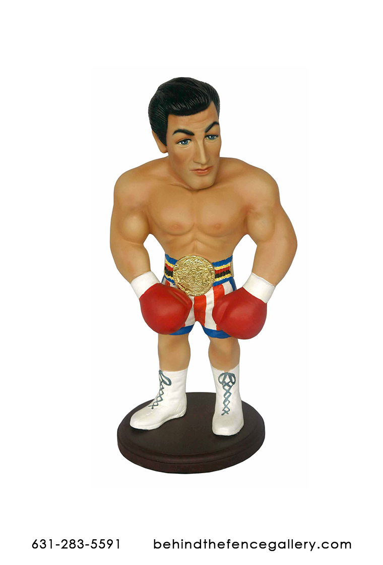 Male Boxer Statue - 2.5 FT - Click Image to Close