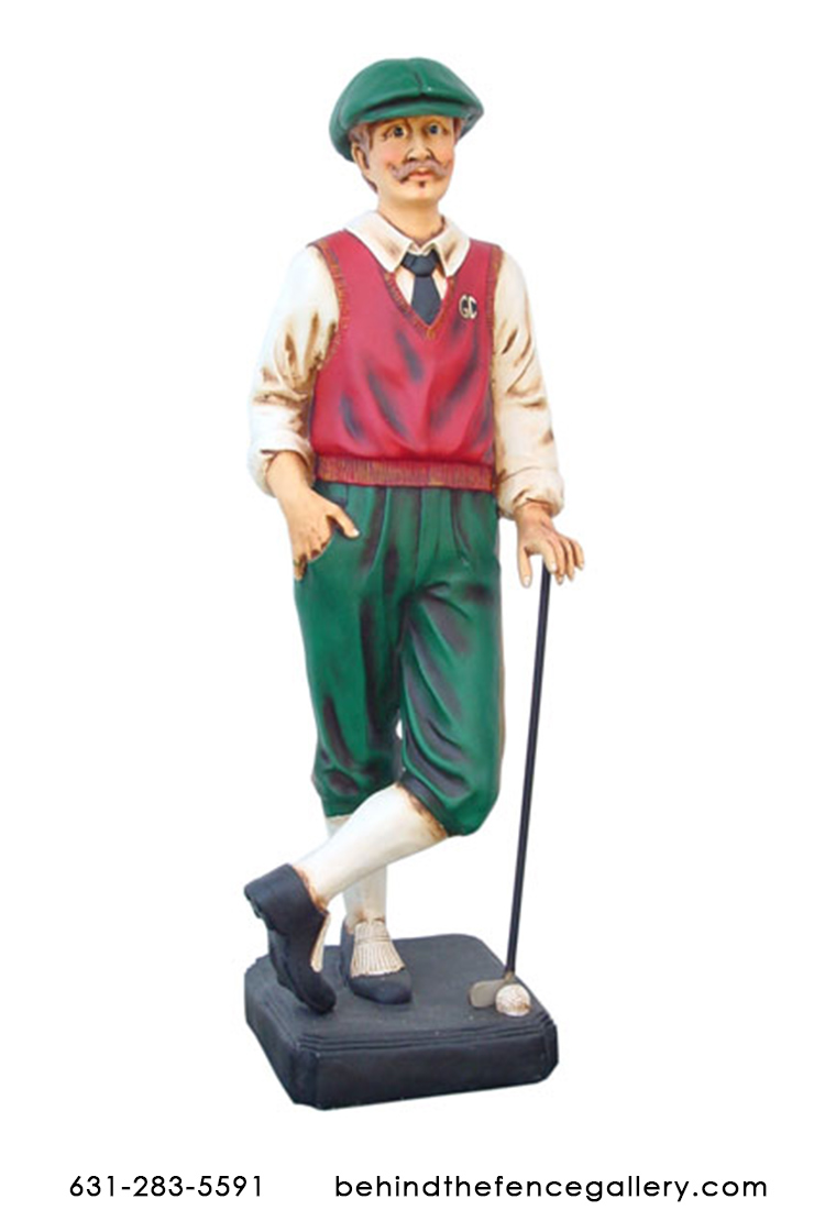 Golfer Statue - 3ft - Click Image to Close