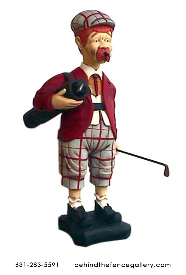 Male Golfer Statue - Click Image to Close