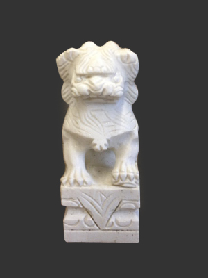 Marble Chinese Foo Dog 8'' - Click Image to Close