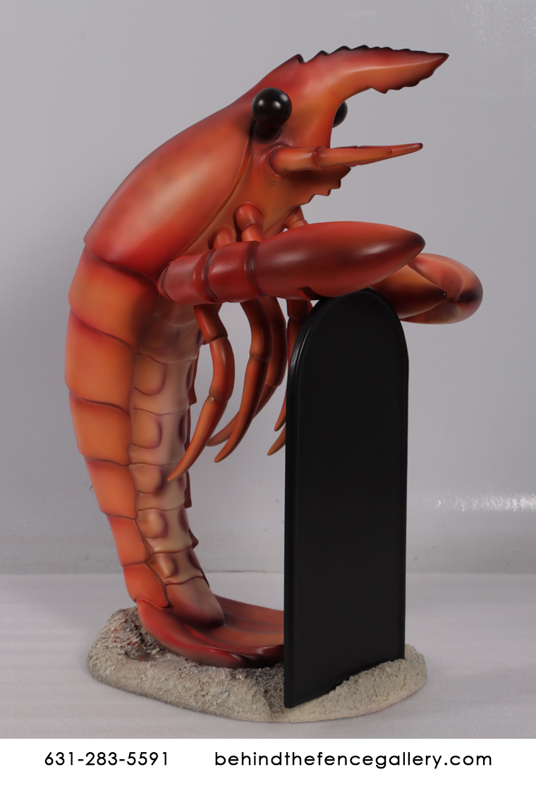 Lobster Menu Board 3 ft. Seafood Decor - Click Image to Close