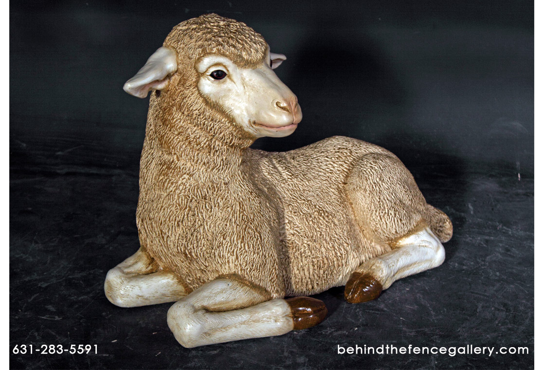 Lamb Statue Merino Farm Animal Prop
