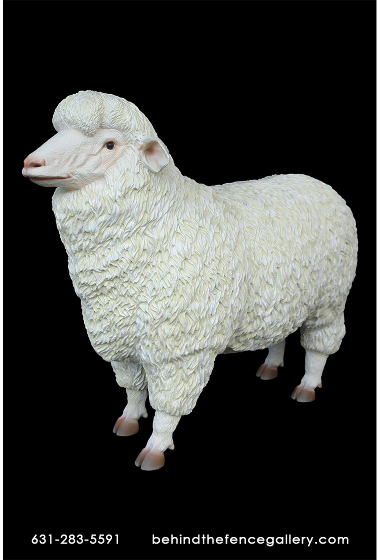 Merino Sheep Statue - 3ft. - Click Image to Close