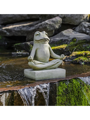 Cast Stone Mini Zen Frog - Click Image to Close