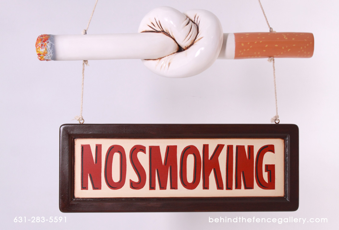 No Smoking Cigarette Sign - Click Image to Close