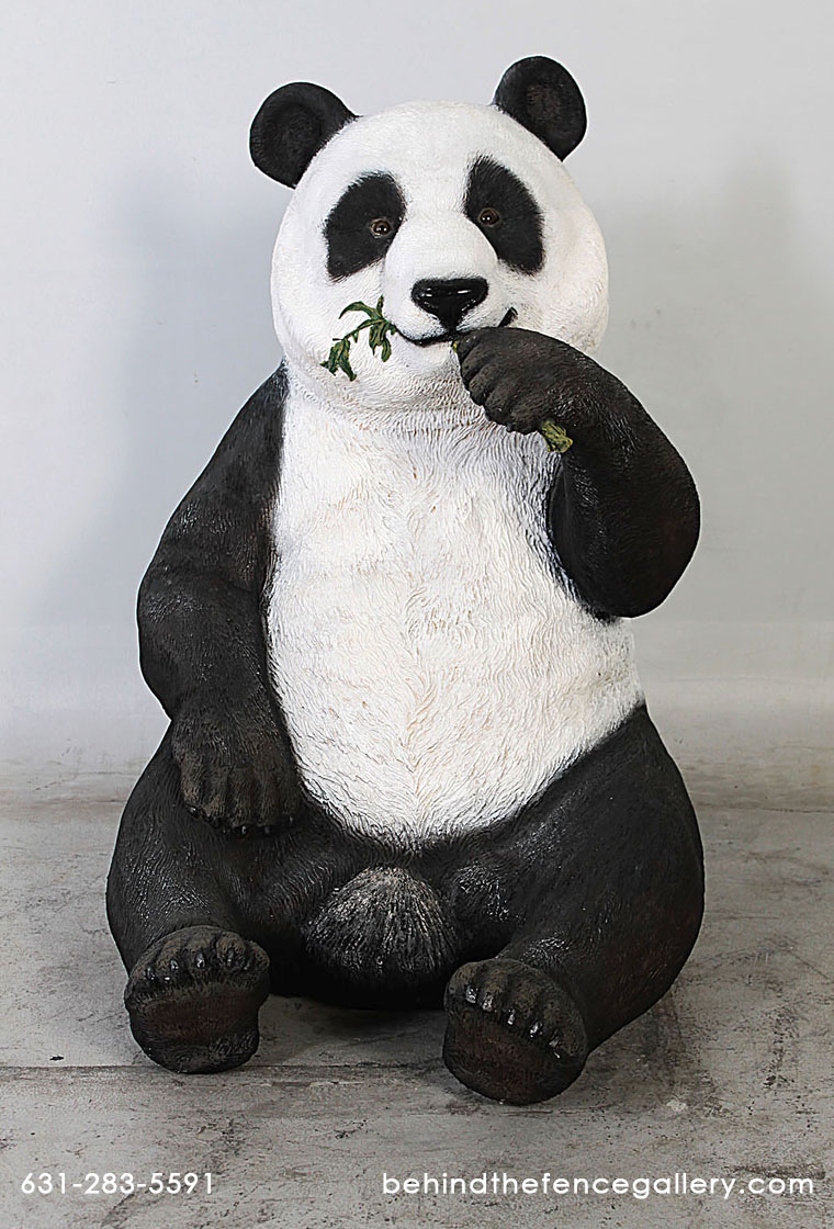 Eating Panda Statue - Click Image to Close