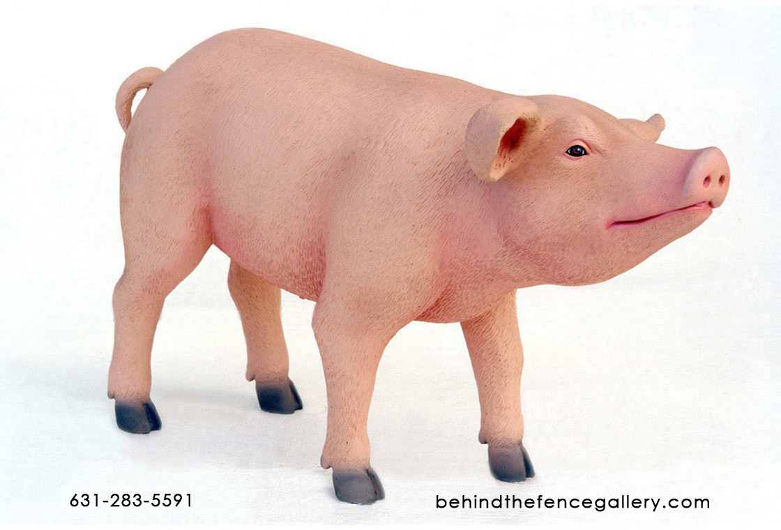 Pig Standing Statue - Click Image to Close
