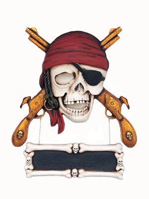 Pirate Skull with Guns Wall Decor - Click Image to Close