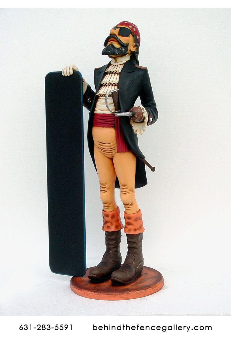 Pirate Statue With Menu Board
