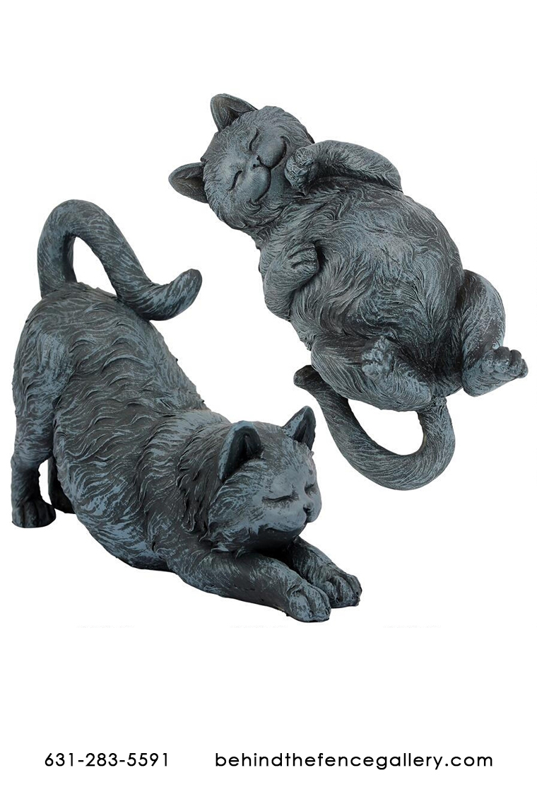 Playful Cat Statue Set