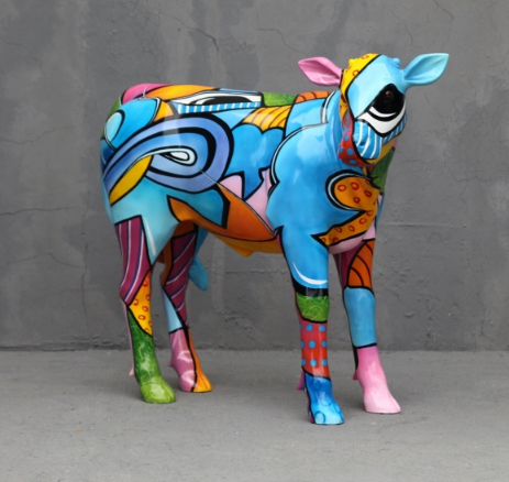 Life Size Pop Art Cow Calf