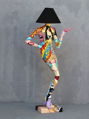 Popart Lady Lamp - Click Image to Close
