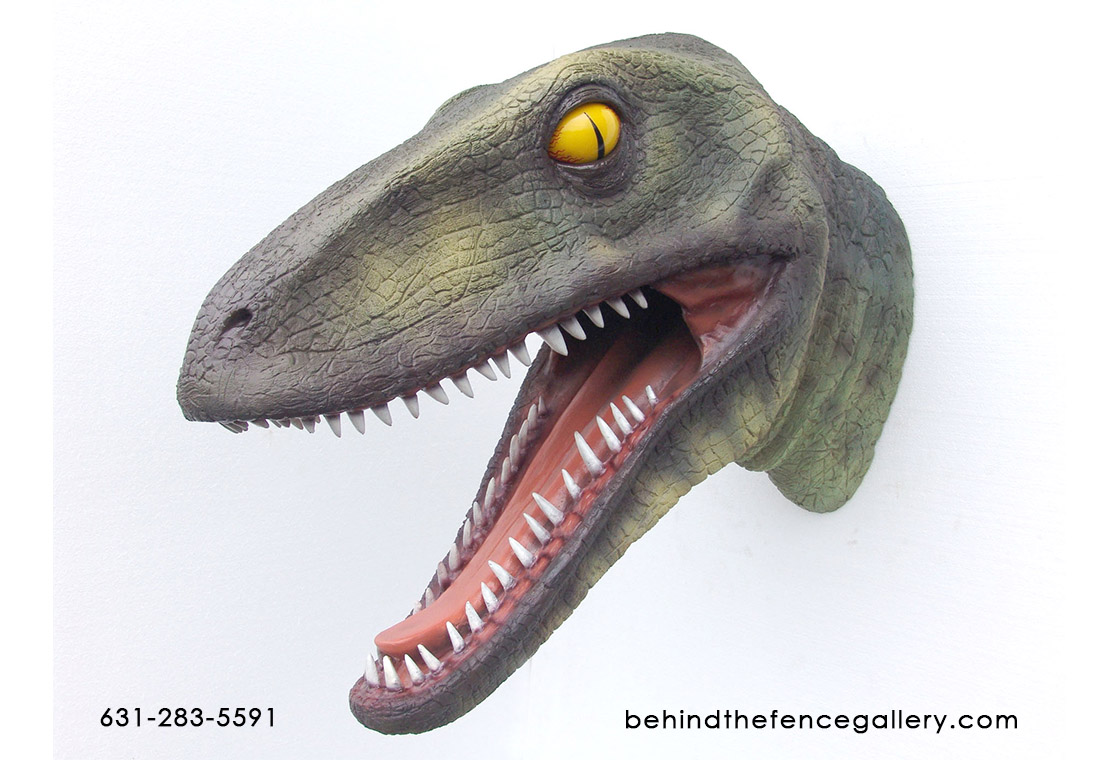 T-Rex Head with Mouth Open Wall Mount