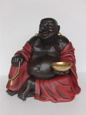 Buddha Sitting-Red and Black - Click Image to Close