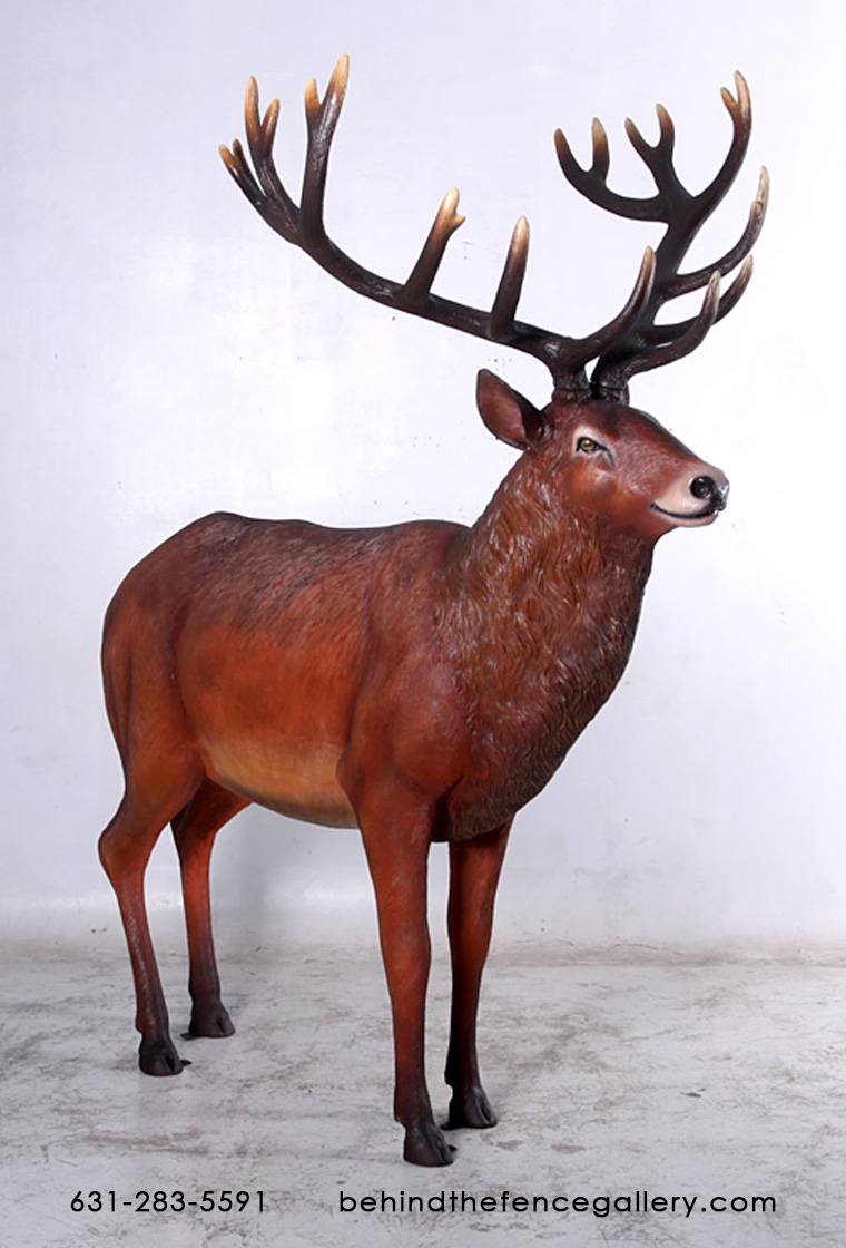 Majestic Red Stag Statue - Click Image to Close