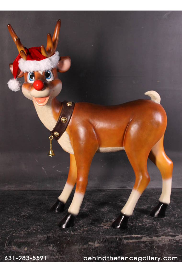 Funny Standing Reindeer Statue - Click Image to Close