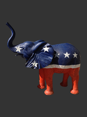 GOP Republican Elephant Statue - Click Image to Close