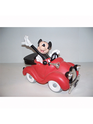Mickey in a Race Car