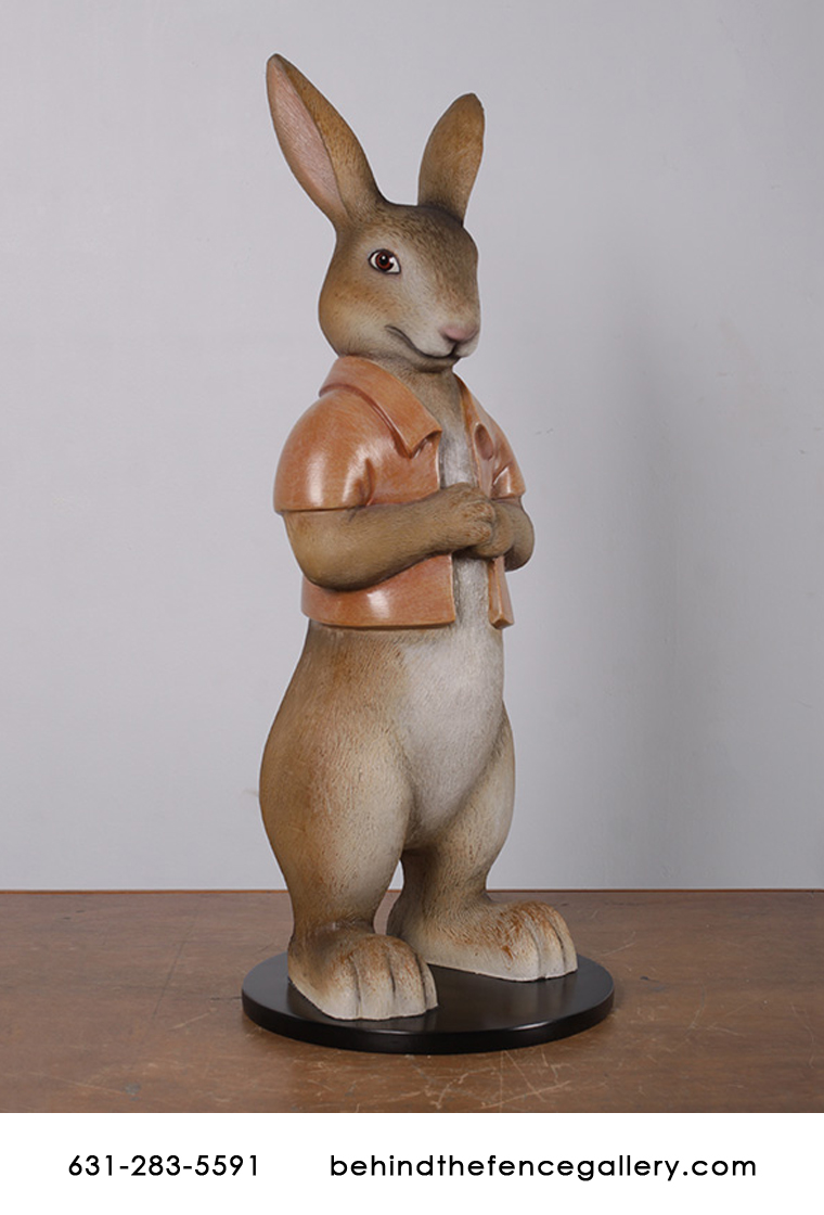 Rob Rabbit Statue with Short Jacket - Click Image to Close