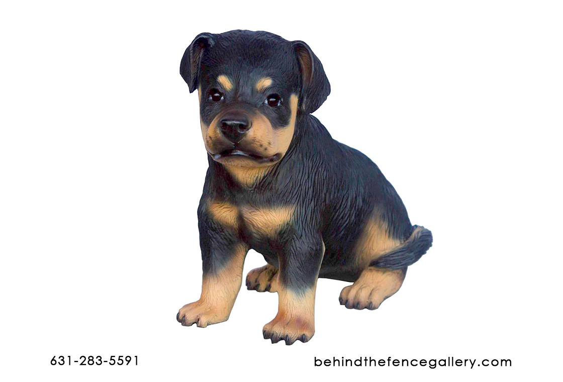 Rottweiler Puppy Statue - Click Image to Close