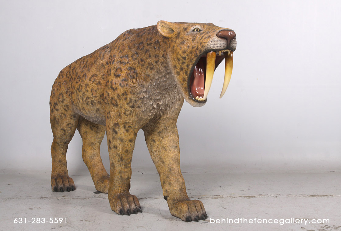 Saber-toothed Tiger Statue - Click Image to Close