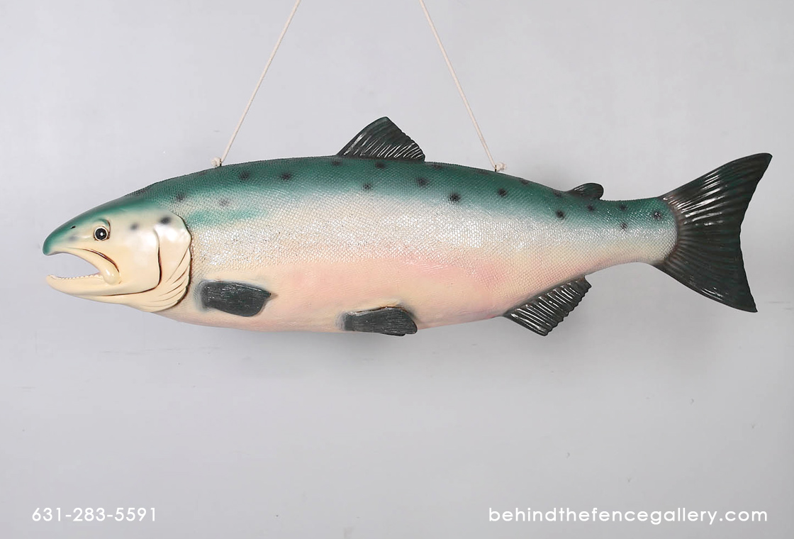 Hanging Salmon Statue - Click Image to Close