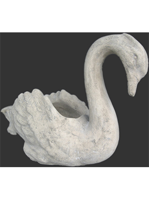 Swan Planter Roman Stone Finish / Fiberglass - Click Image to Close